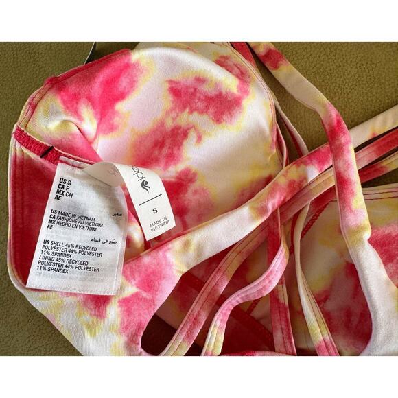 Ideology Tie Dye Sports Bra Women's Small Pink - Picture 6 of 7